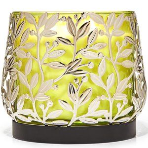 Bath & Body Works Silver Botanical Branches Ornaments 3-Wick Candle Holder
